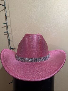 Pink Glitter Cowboy Hat